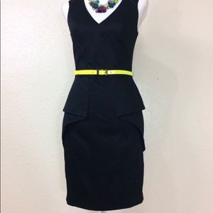 Vince Camuto Black Peplum Style Dress